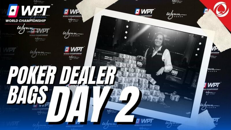 2022 WPT World Championship Event | Devin Sweet | Poker Dealer Bags Day 2 | Videos