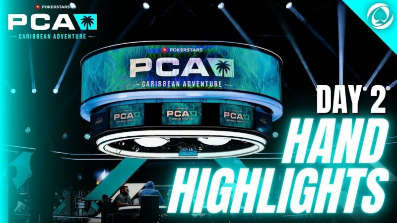 QUEEN ON THE FLOP, KING ON THE TURN?! 🤯 | $10,300 Main Event Day 2 Highlights | PokerStars PCA 2023 | Videos