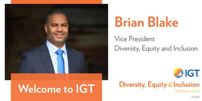 Brian Blake Bolsters IGT’s Leadership as the New VP of DEI