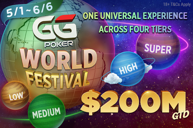 GGPoker Shares Schedule for $200M GTD World Festival; The Biggest Online Poker Tournament Series of All Time