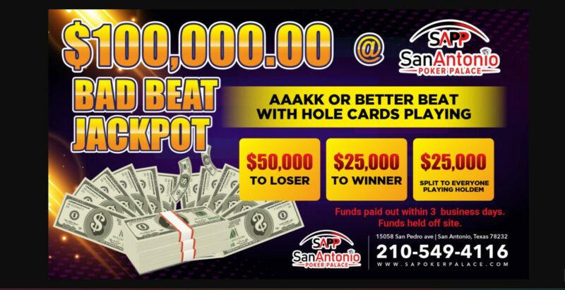 Texas Poker Room Refuses to Pay Out $100K Bad Beat Jackpot Over Technicality