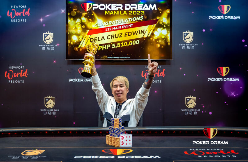 Edwin "Hit D' Heat" Dela Cruz Wins the 2023 Poker Dream Manila Main Event (PHP5,510,000/$99,518)