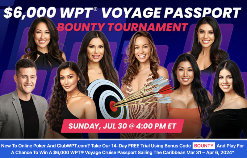 WPT Voyage Passport Bounty Tournament on ClubWPT Will Award a Trip to the Caribbean