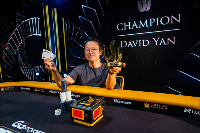 David Yan Takes Home $3,052,002 Following $200,000 NLH 8-Handed Triton Poker Victory