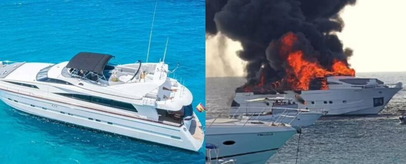 Poker Pro's Luxury Yacht Engulfed in Flames in Mediterranean
