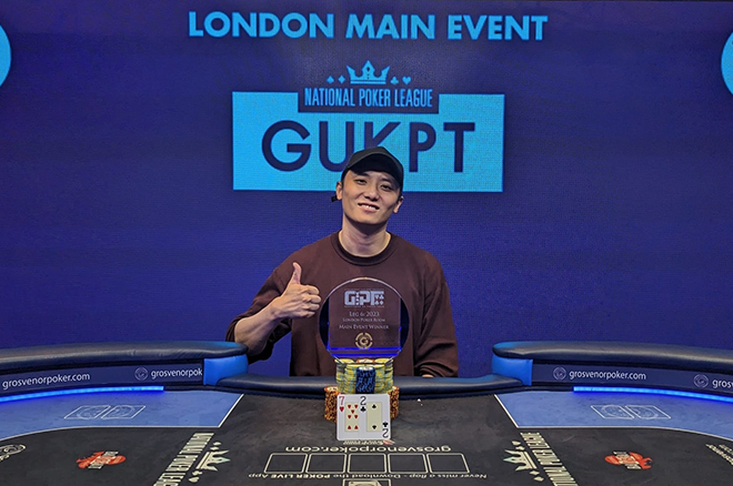 Weixiao Liao Wins the GUKPT London Main Event With Seven-Deuce (£75,501)