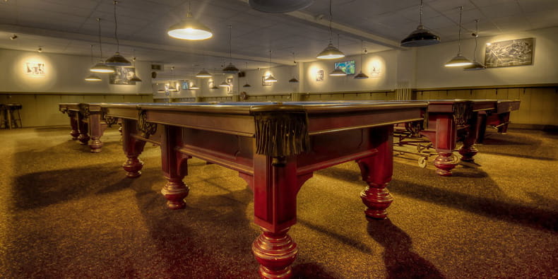 Room with Snooker Tables