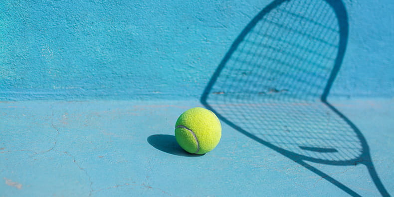 Wall with a Ball and Racquet Shade