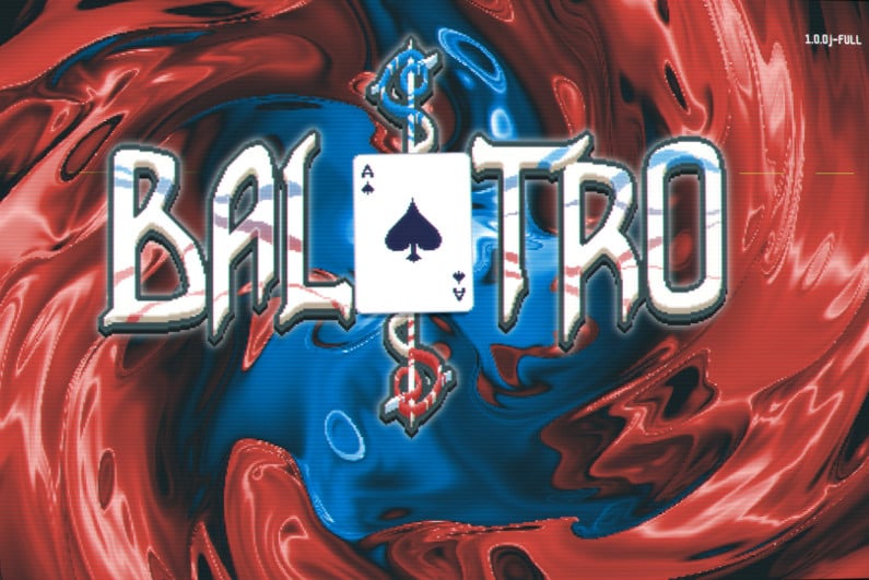 Balatro title screen