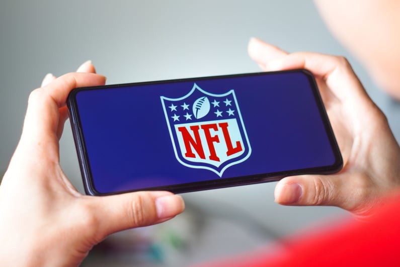 NFL logo on a phone