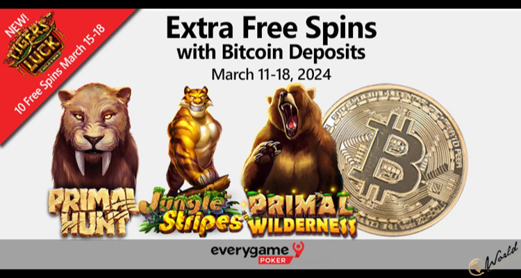 Everygame Poker Awards Extra Free Spins for Bitcoin Deposits