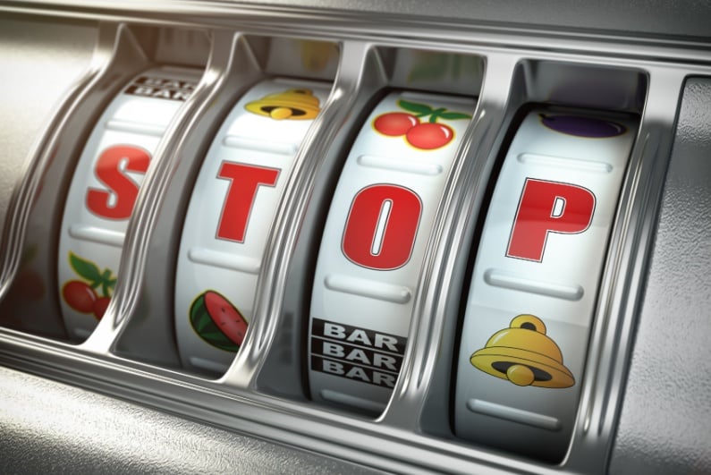 Stop sign in slot machine